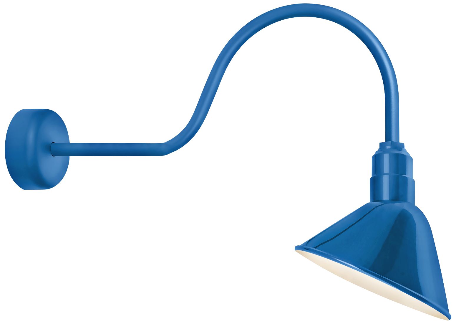 Angle Reflector 24 1/2" High Blue Outdoor Wall Light