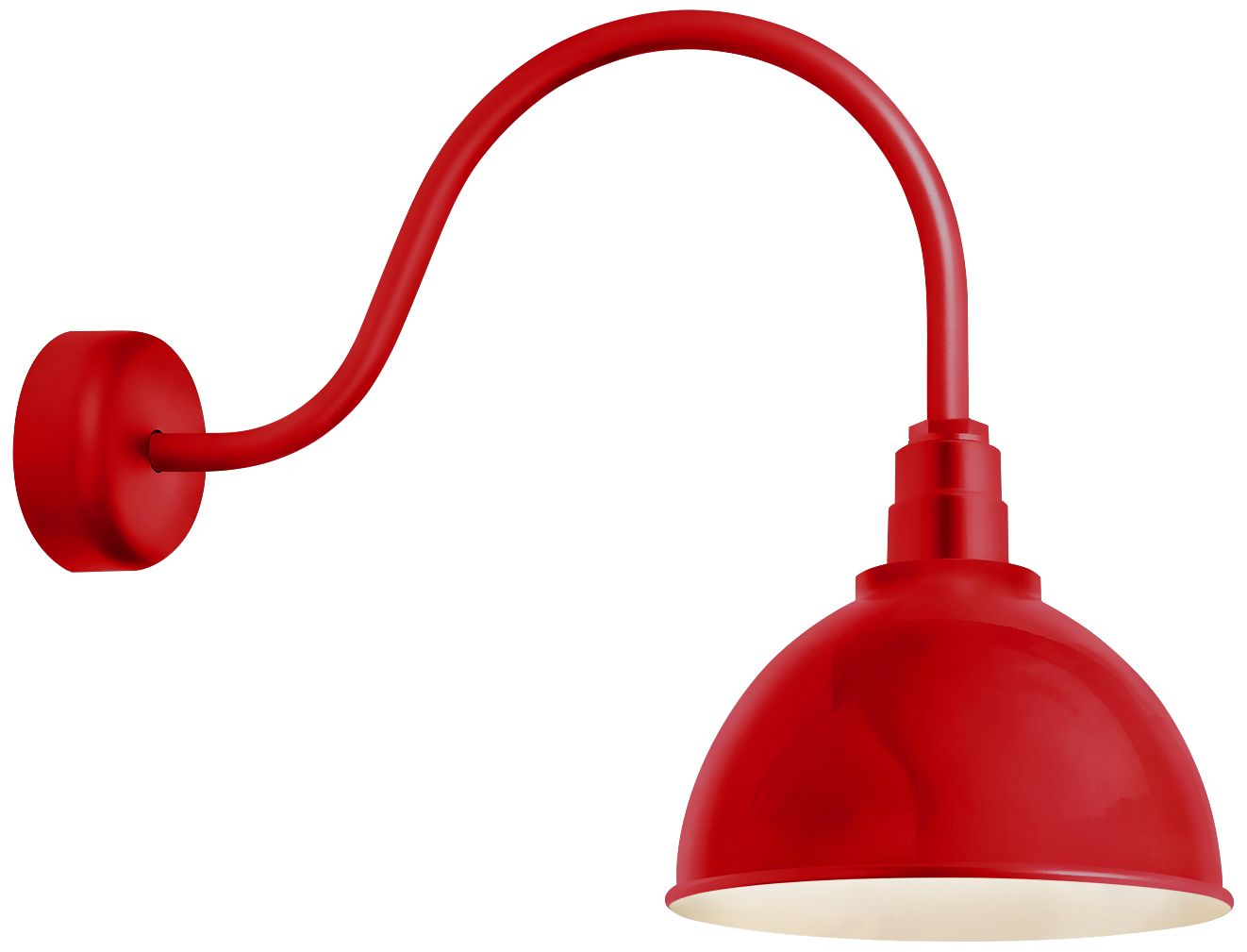 Deep Reflector 26" High Red Outdoor Wall Light