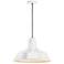 Heavy Duty 9 1/4" High Gloss White Outdoor Hanging Light