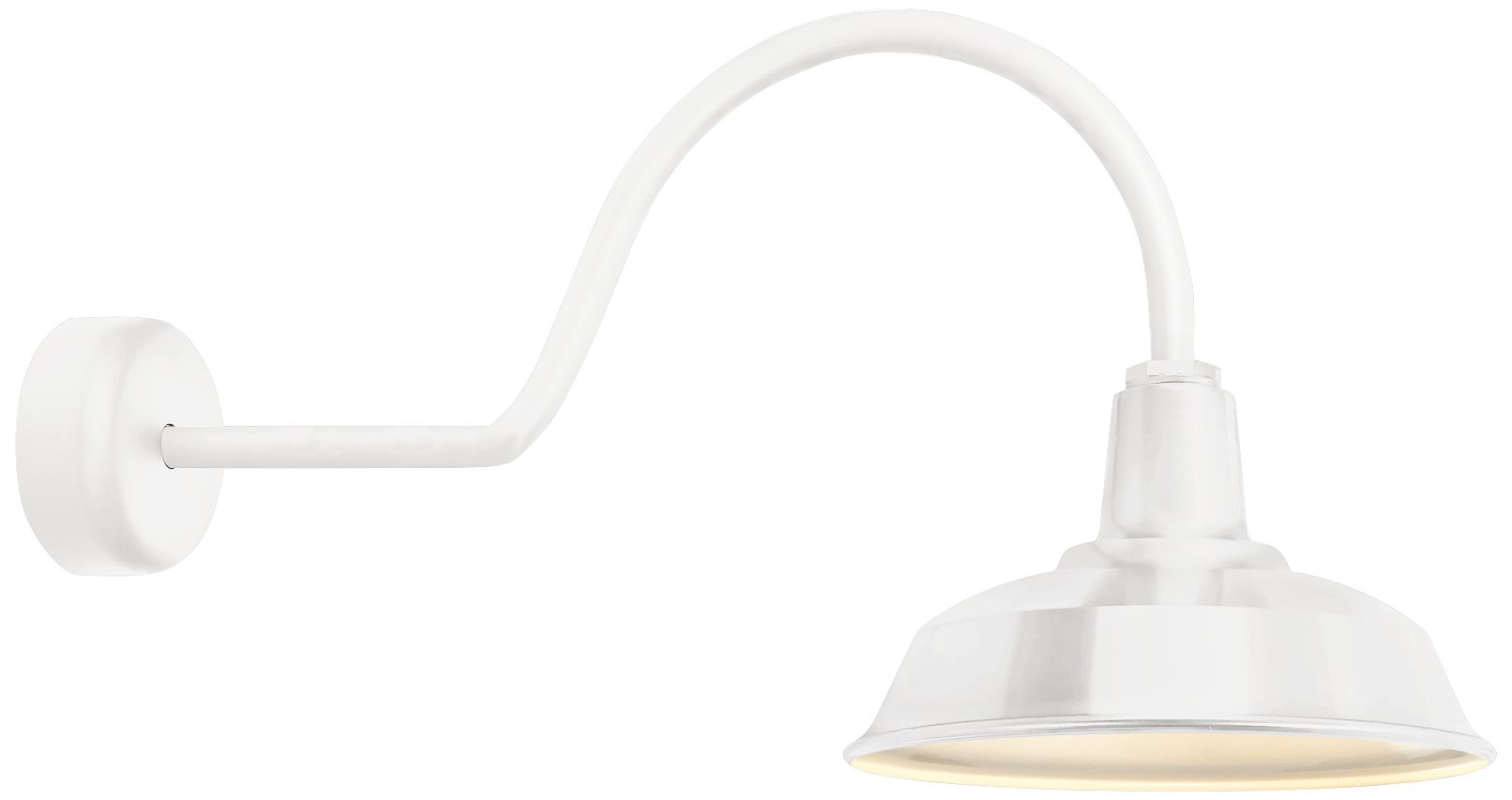 Heavy Duty 21 1/4" High Gloss White Outdoor Wall Light