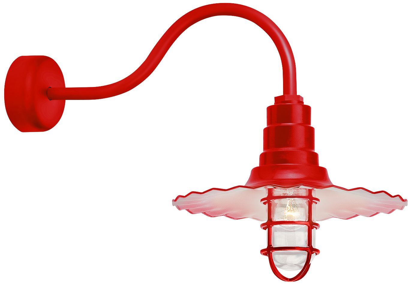 Radial Wave 15 3/4" High Red Outdoor Wall Light