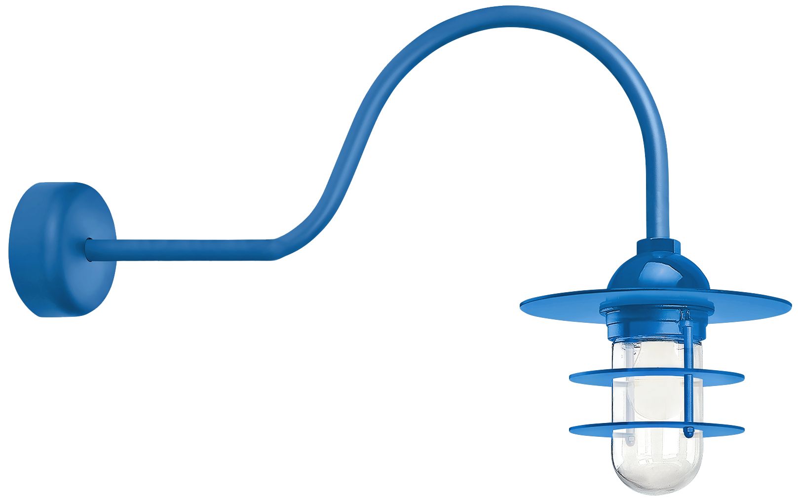 Retro Industrial 21" High Blue Outdoor Wall Light