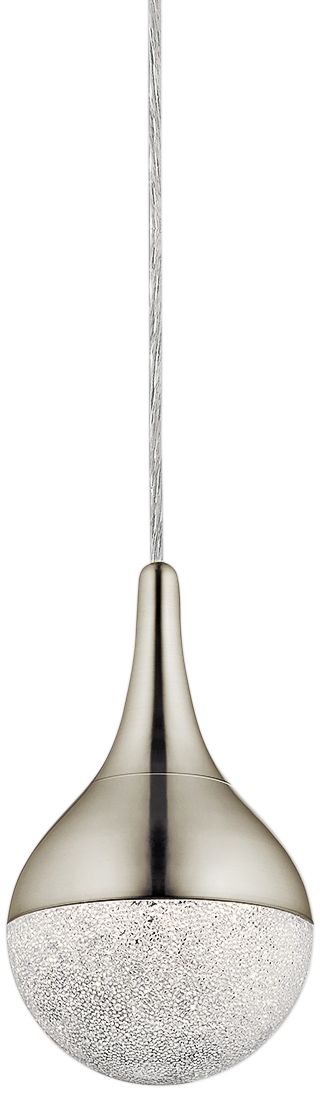 Elan Kiss 4 3/4" Wide Brushed Nickel LED Mini Pendant