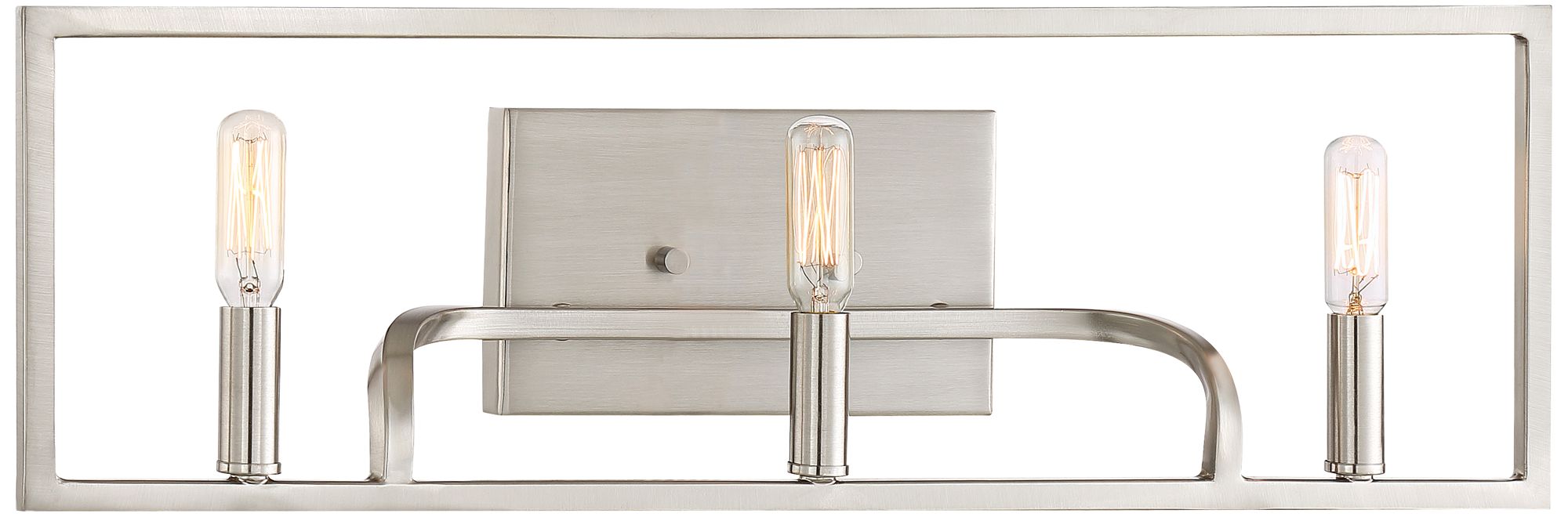 Uptown 24" Wide Satin Platinum 3-Light Bath Light
