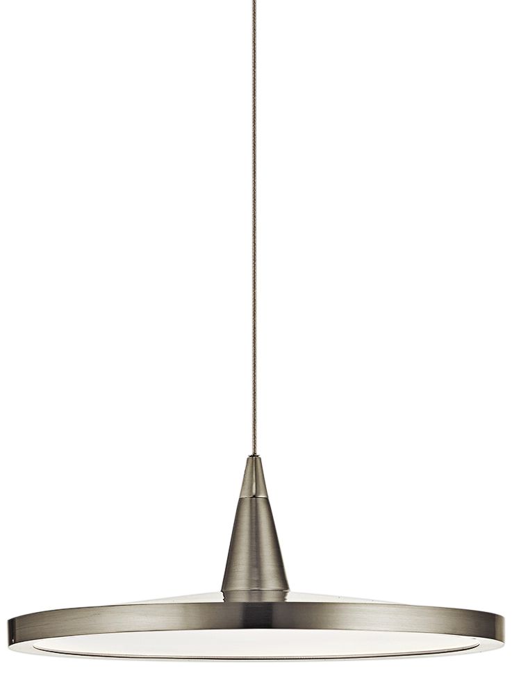 Elan Jeno 9" Wide Brushed Nickel LED Mini Pendant