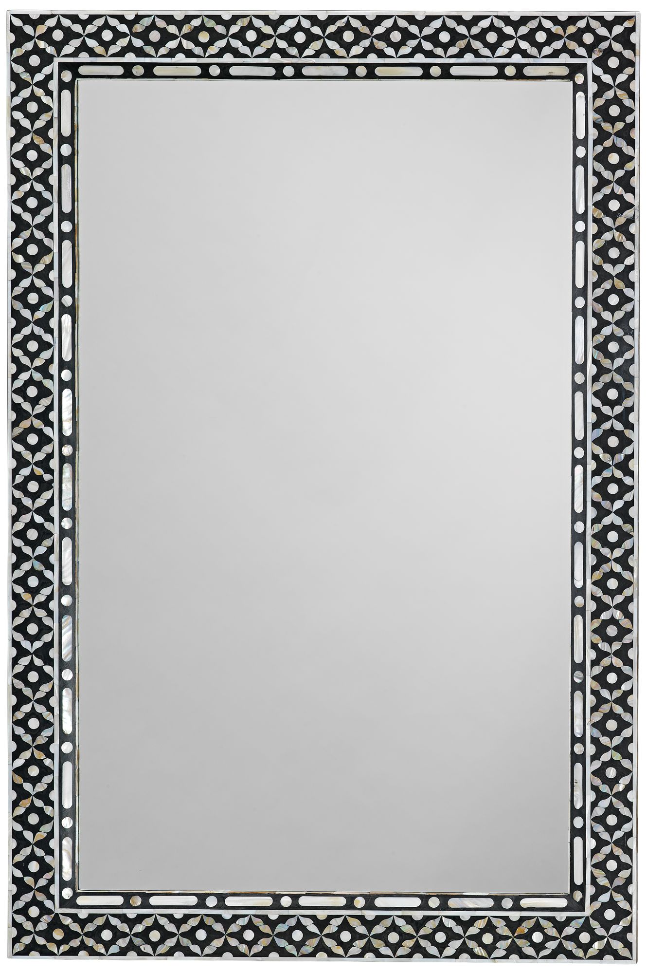 Evelyn Mother of Pearl 24" x 36" Rectangular Wall Mirror