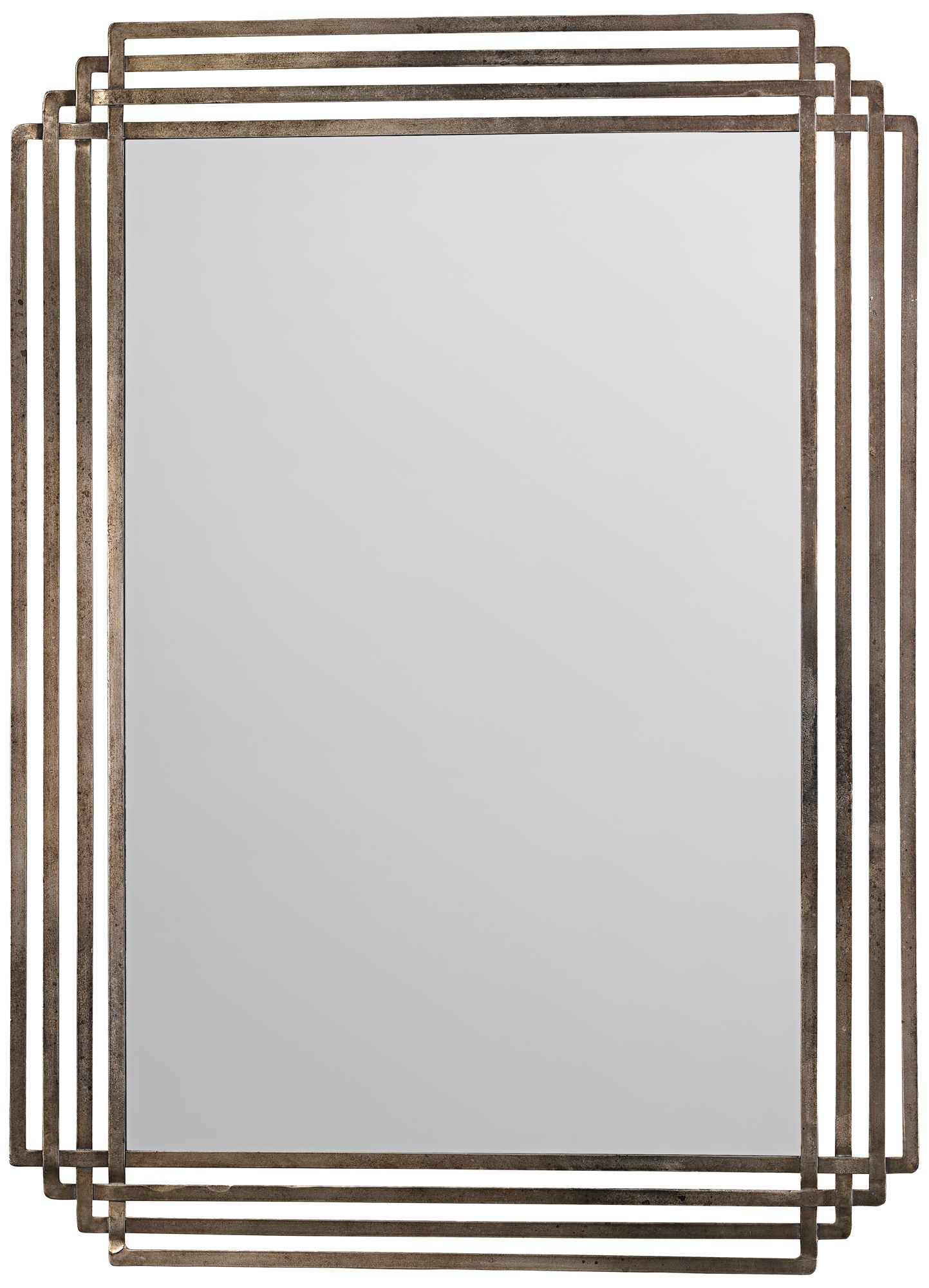 Jamie Young Serai Antique Silver 36" x 44" Wall Mirror
