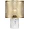 Elijah Brass and White 11 1/2" High Accent Table Lamp