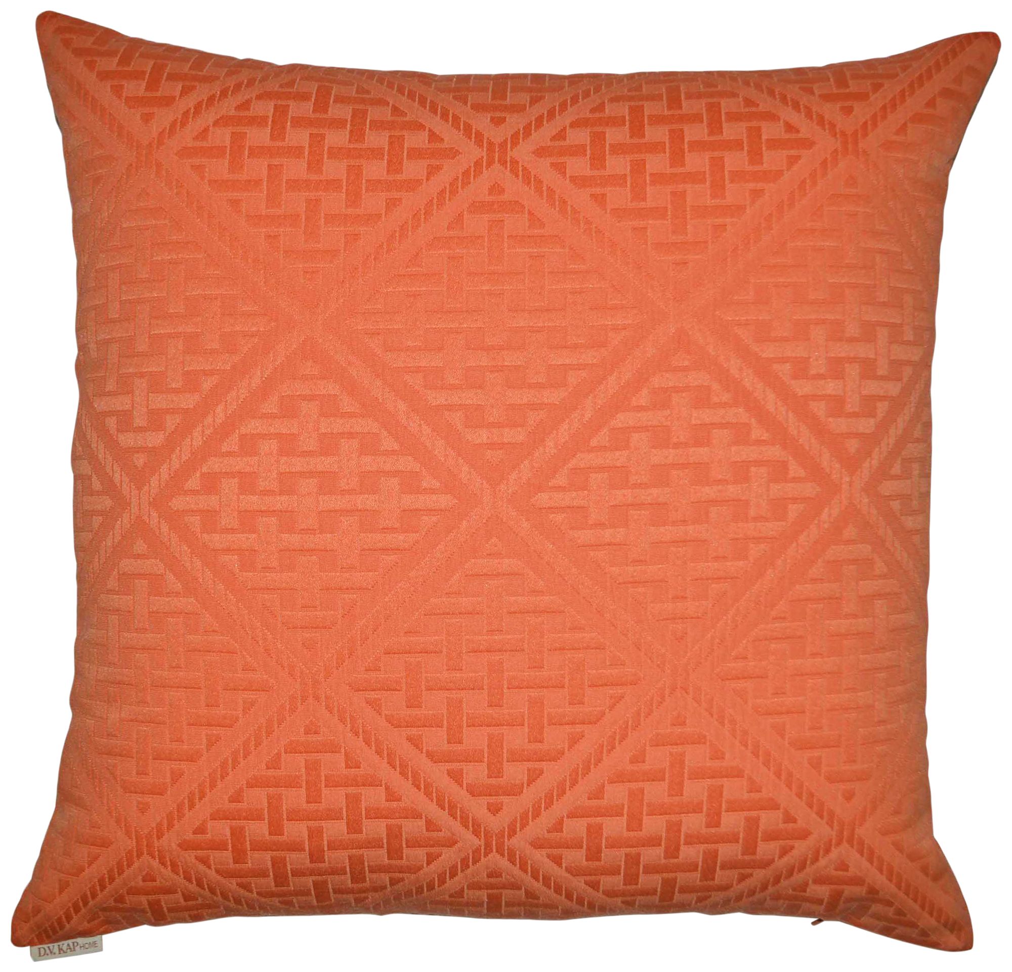 Orange Paragon 22" Square Indoor-Outdoor Throw Pillow