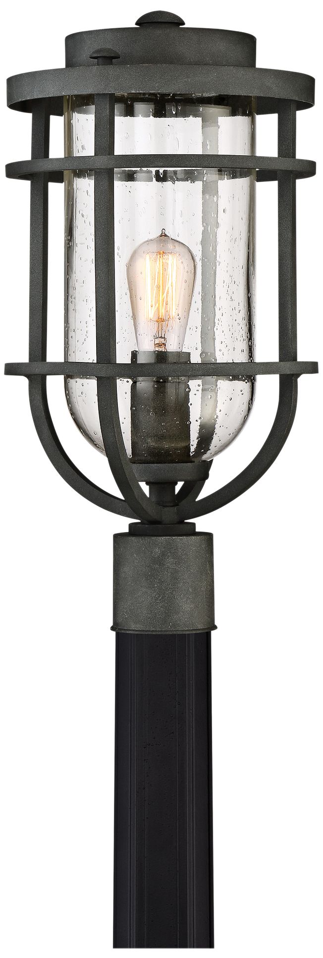 Quoizel Boardwalk 19 1/4"W Mottled Black Outdoor Post Light