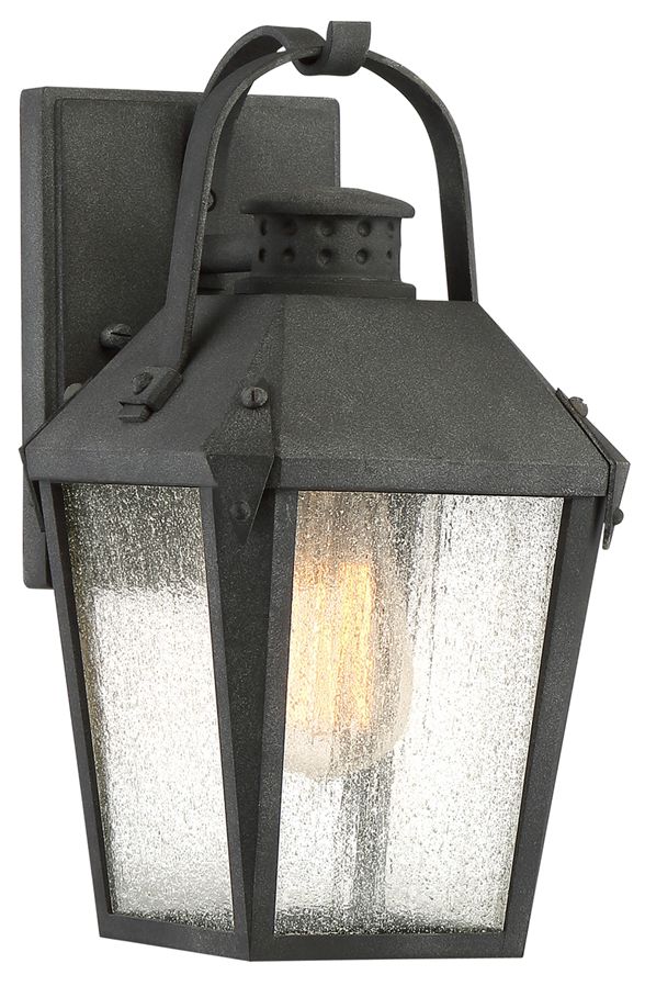 Quoizel Carriage 11 1/2"H Mottled Black Outdoor Wall Light
