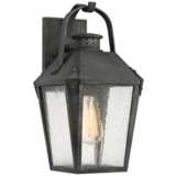 Quoizel Carriage 15&quot; High Mottled Black Outdoor Wall Light
