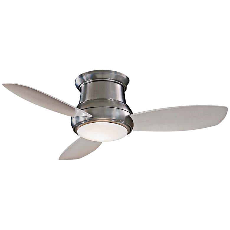 44&quot; Concept II Brushed Steel Flushmount LED Ceiling Fan with Remote