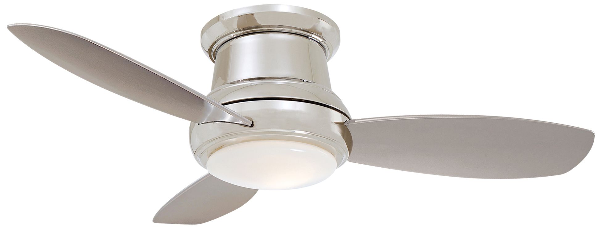 44" Concept II Polished Nickel Flushmount LED Ceiling Fan 19W19