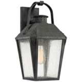 Quoizel Carriage 19&quot; High Mottled Black Outdoor Wall Light