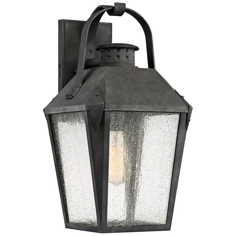 Image 1 Quoizel Carriage 19" High Mottled Black Outdoor Wall Light