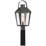 Quoizel Carriage 21 3/4&quot;H Mottled Black Outdoor Post Light