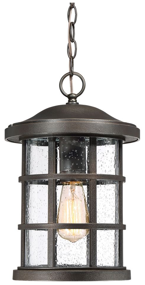Quoizel Crusade 15 1/2" High Bronze Outdoor Hanging Light