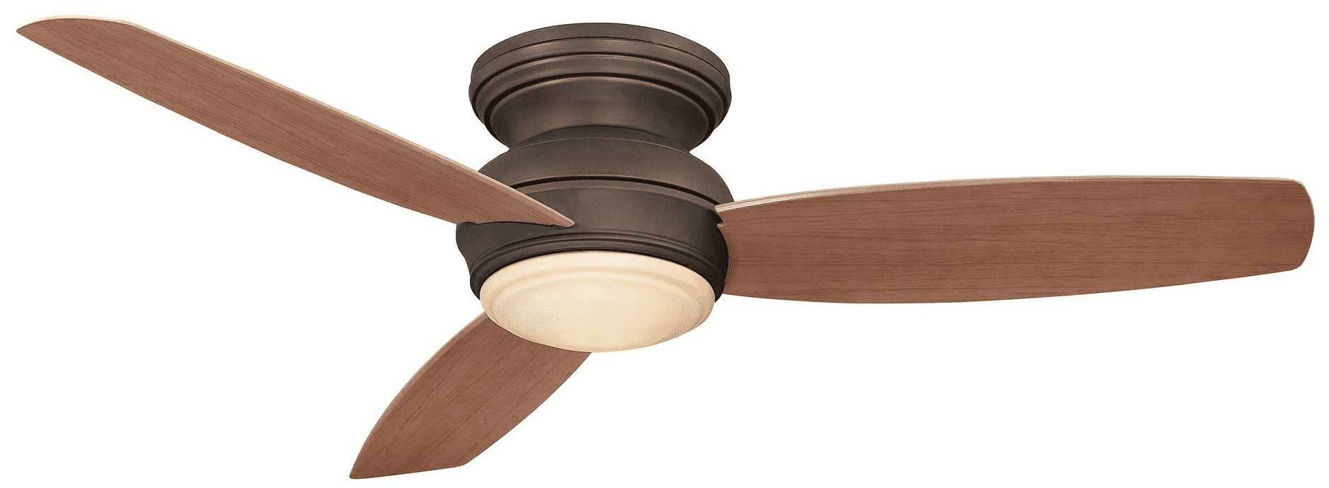 52" Traditional Concept Bronze Flushmount LED Fan with Wall Control 19W47 Lamps Plus