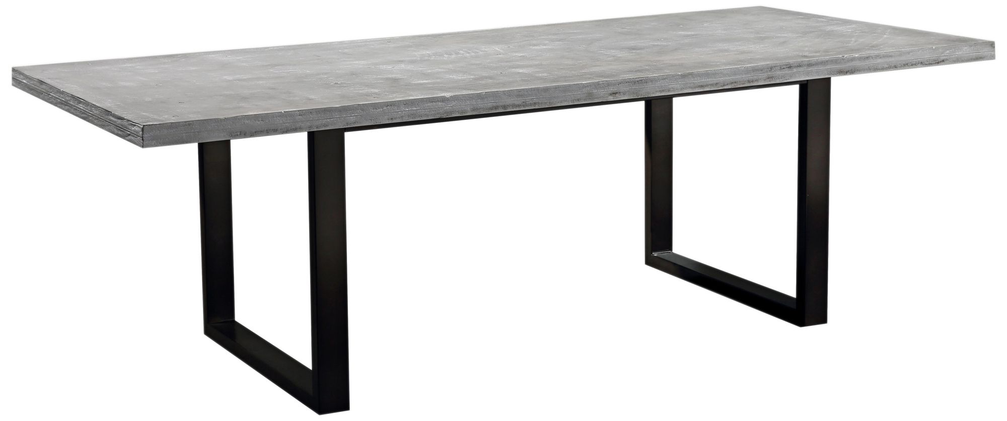 Urban 94 1/2" Wide Concrete and Black Dining Table