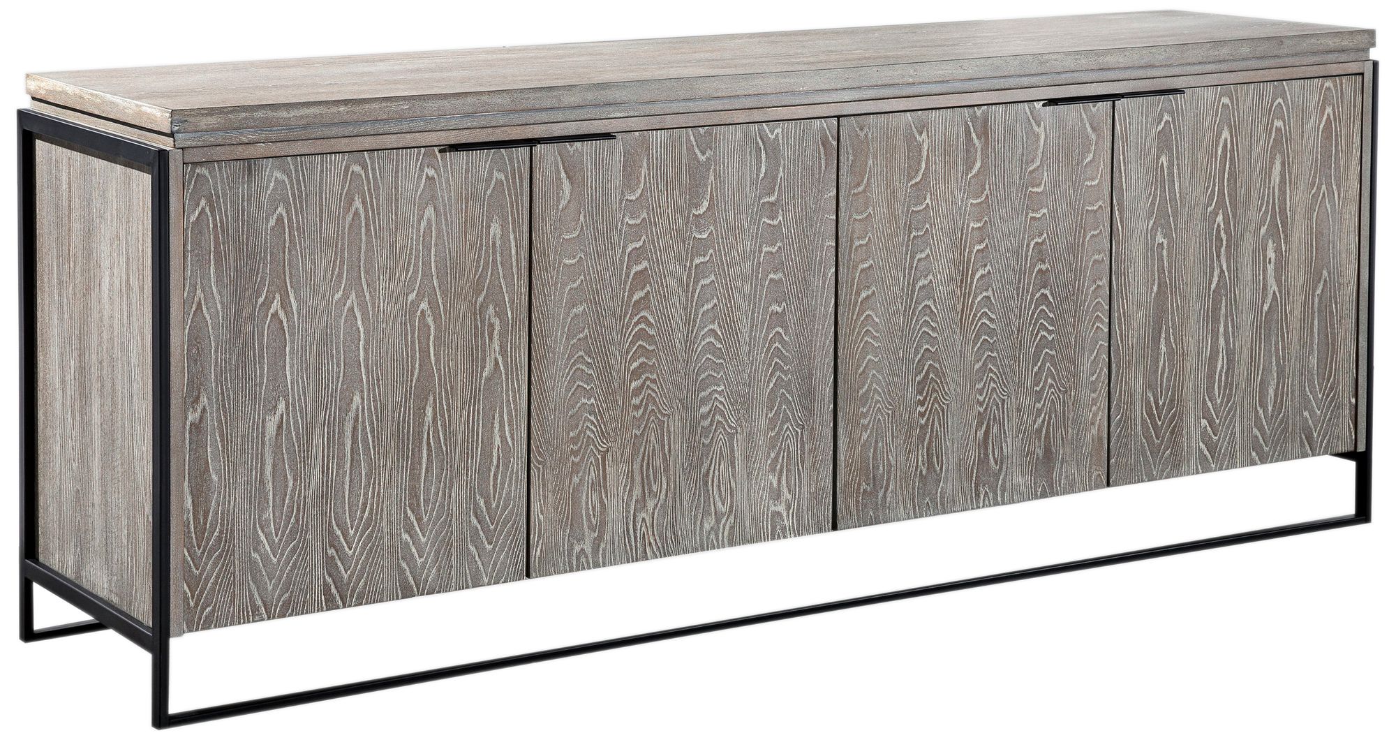 Westwood 81 1/2" Wide Washed Wood 4-Door Modern Buffet