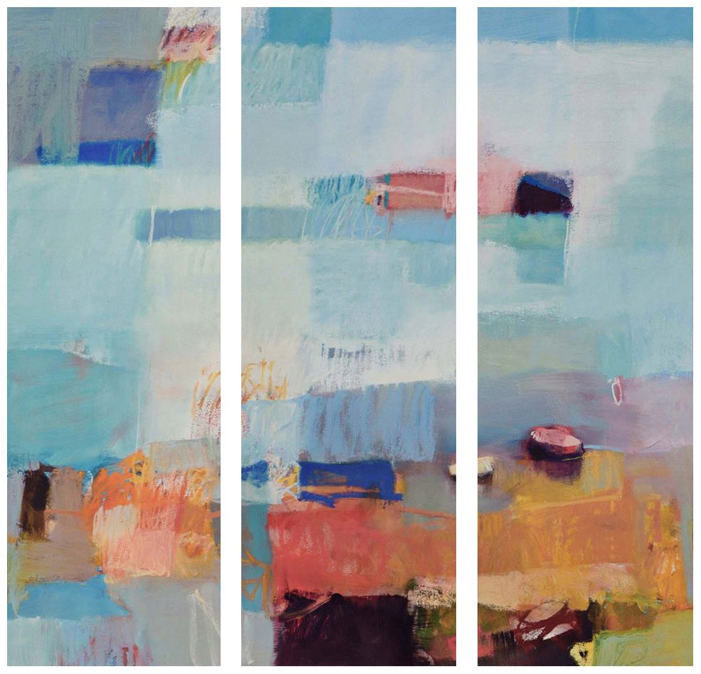 Surround - Wave 3-Piece 27" High Indoor-Outdoor Wall Art Set