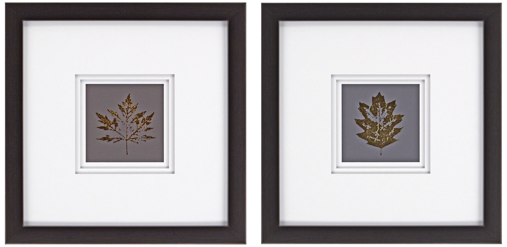Leaves I 2-Piece 23" Square Framed Wall Art Set