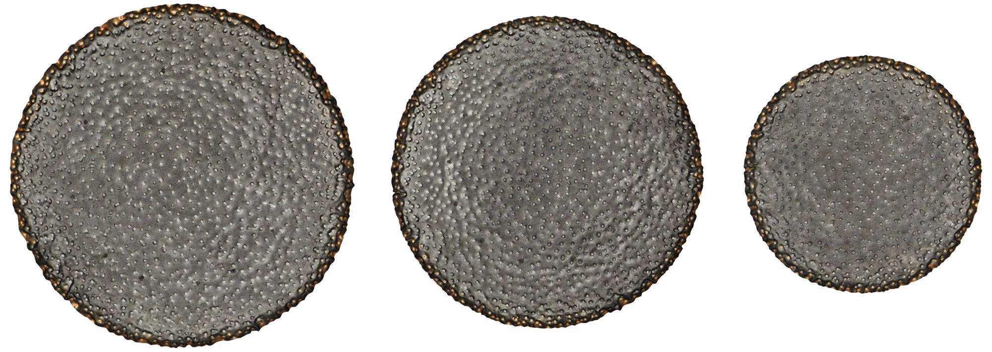 Metal Play 3-Piece Silver Disc Wall Art Set