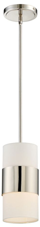 Crystorama Grayson 6" Wide Polished Nickel Mini Pendant