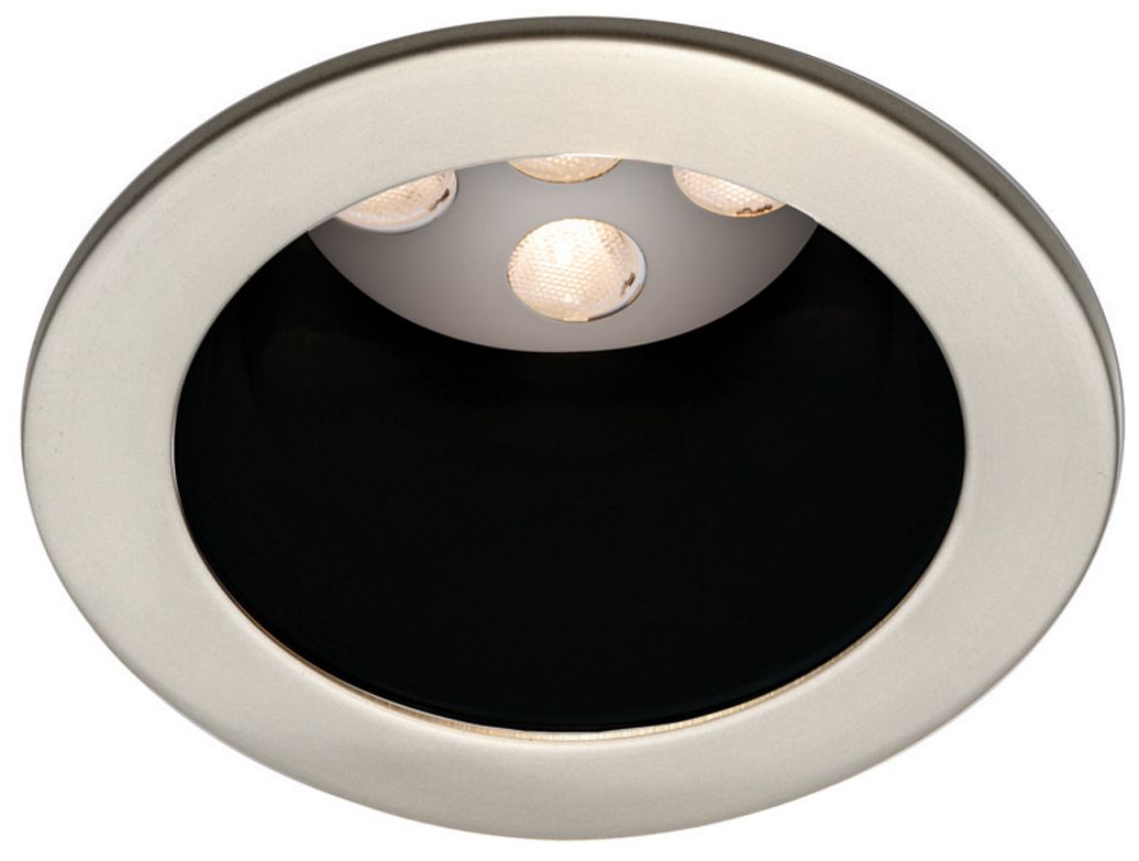 WAC Brushed Nickel - Black 4" LED Recessed Light Trim