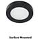 WAC Edge Lit 3"W Round Black LED Button Under Cabinet Light