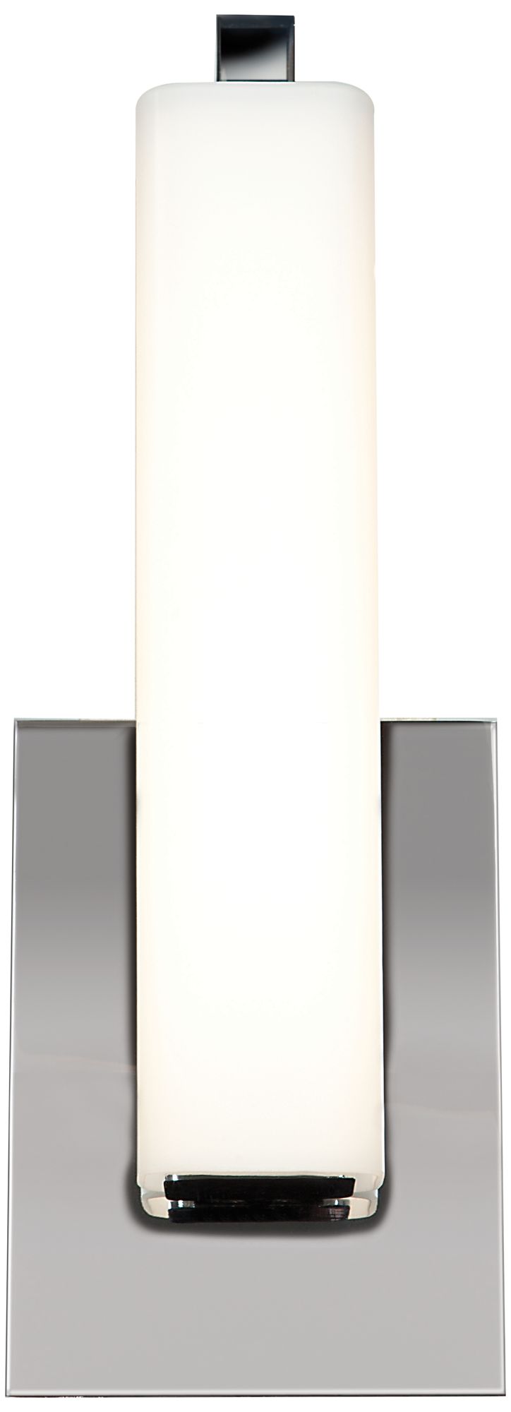 Chic 4 3/4" Wide Chrome Opal Glass LED Wall Sconce