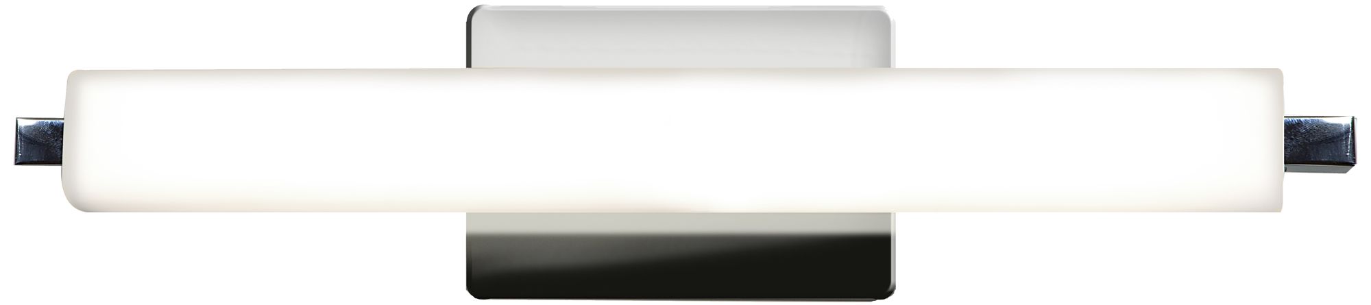 Chic 19" Wide Chrome Opal Glass Linear LED Bath Light