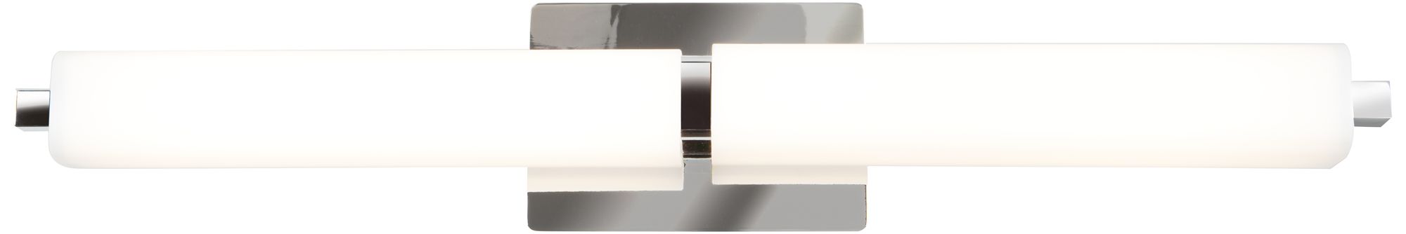 Chic 26" Wide Chrome Opal Glass Linear LED Bath Light