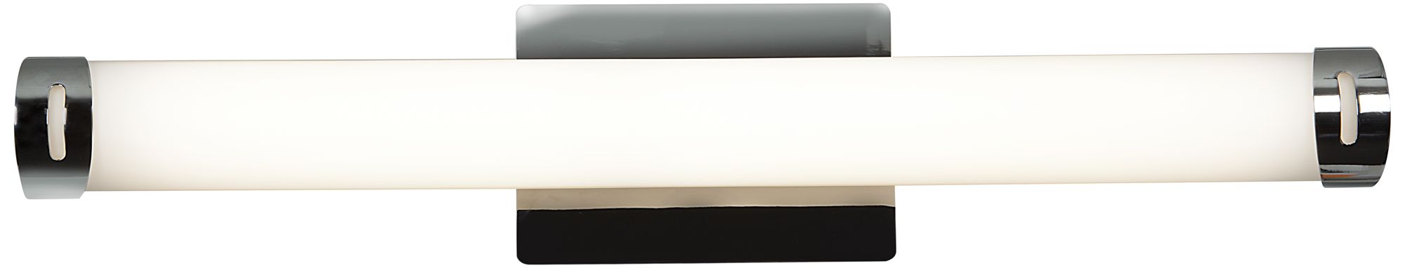 Chic 24" Chrome Opal Glass Linear LED Bath Light