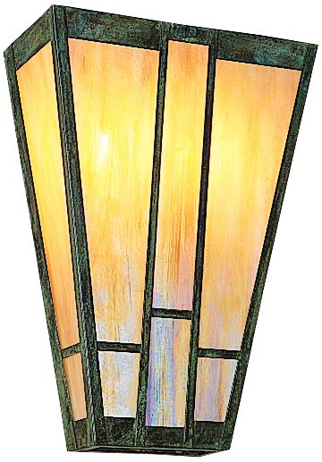 Ashville 17"H Iridescent Gold Glass Outdoor Wall Light
