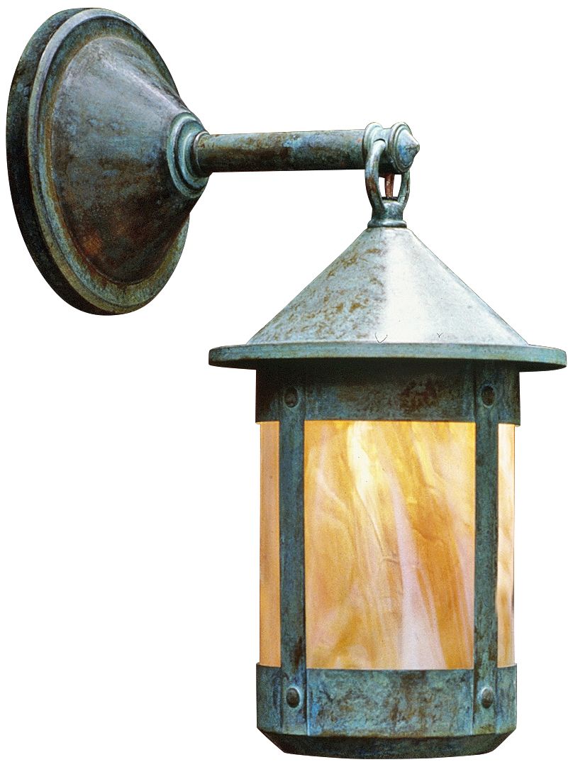 Berkeley 15 1/2" High Gold-White Glass Outdoor Wall Light