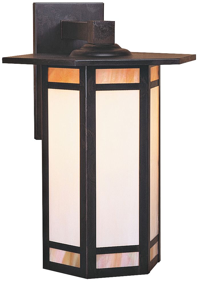 Etolle 14 3/4" High Combo-Glass Bronze Outdoor Wall Light
