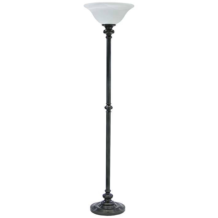 House Of Troy Newport Oil Rubbed Bronze, Bellham Bronze Traditional Torchiere Floor Lamp
