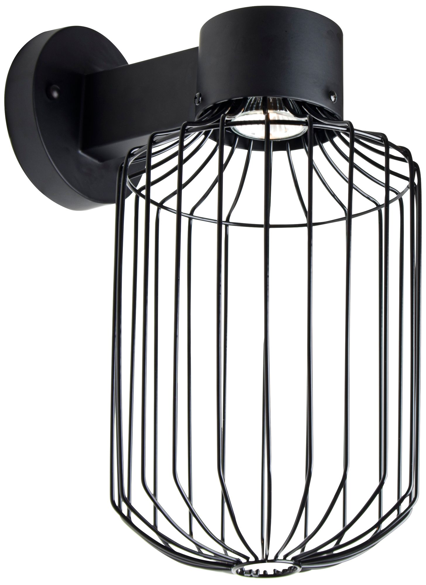 Sultana 15 1/4" High Black Cylinder LED Outdoor Wall Light