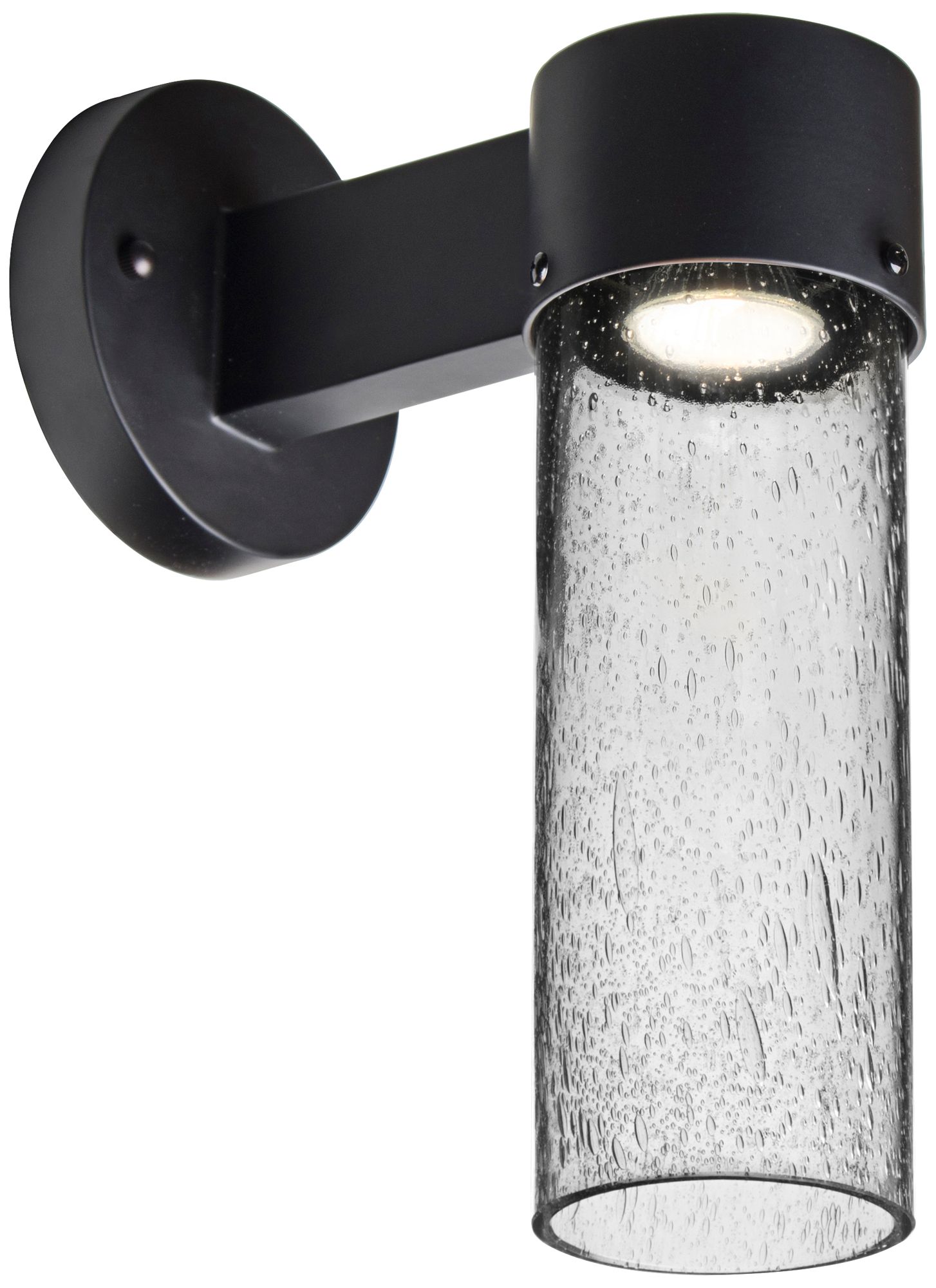 Besa Juni 11 1/2" High Clear Black LED Outdoor Wall Light