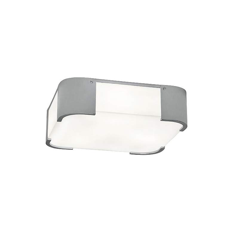 Image 1 Robert Abbey Bryce 14" Wide Chrome Square Ceiling Light