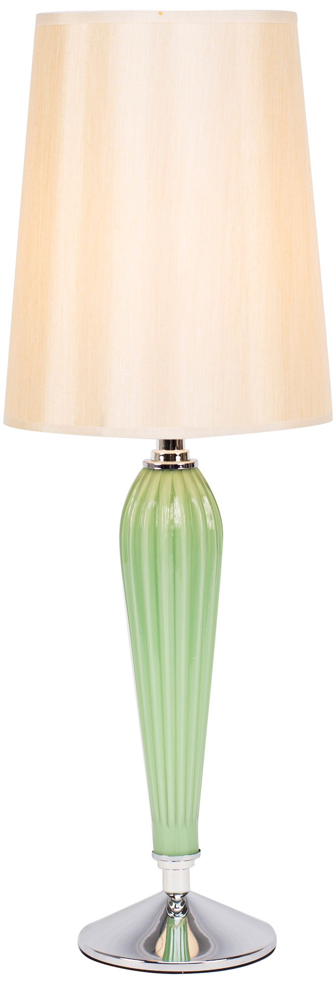 Colette Apple Glass Table Lamp with Eggshell Silk Shade