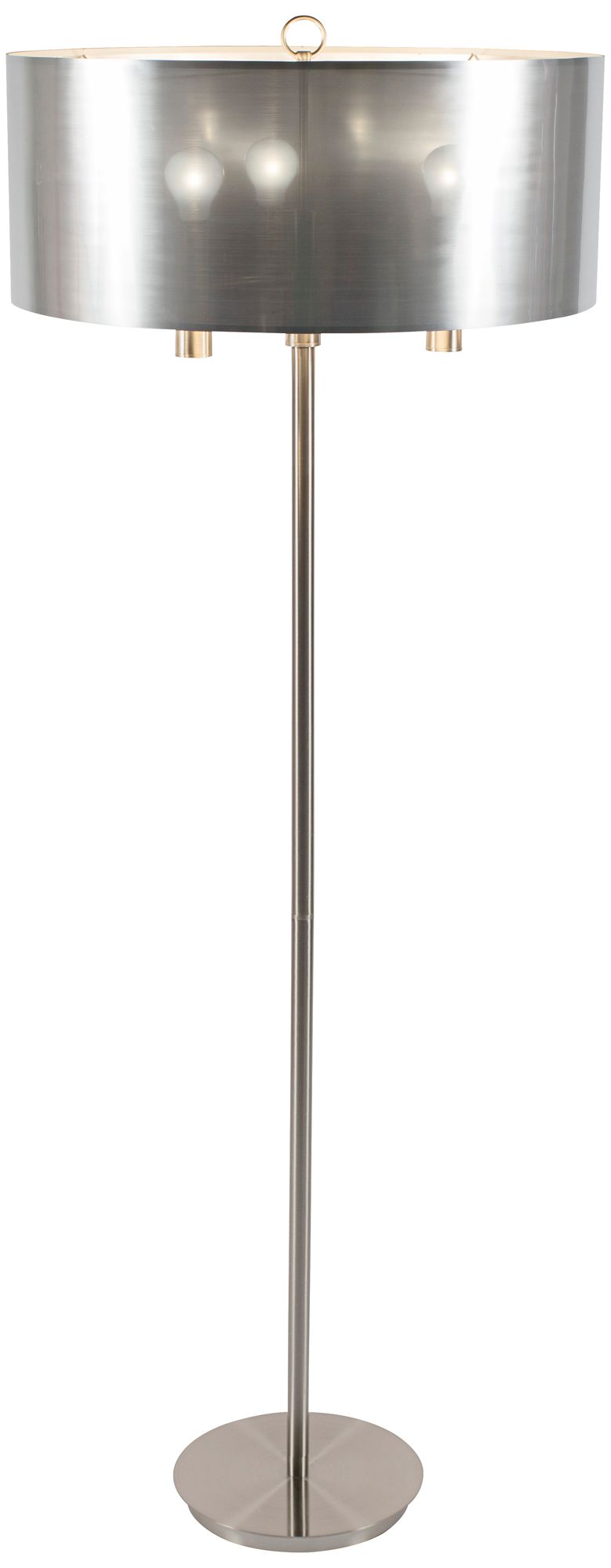 brushed silver floor lamp