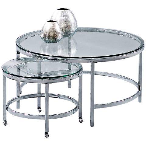 glass nesting table chrome cocktail round patinoire coffee tables lampsplus cart contemporary