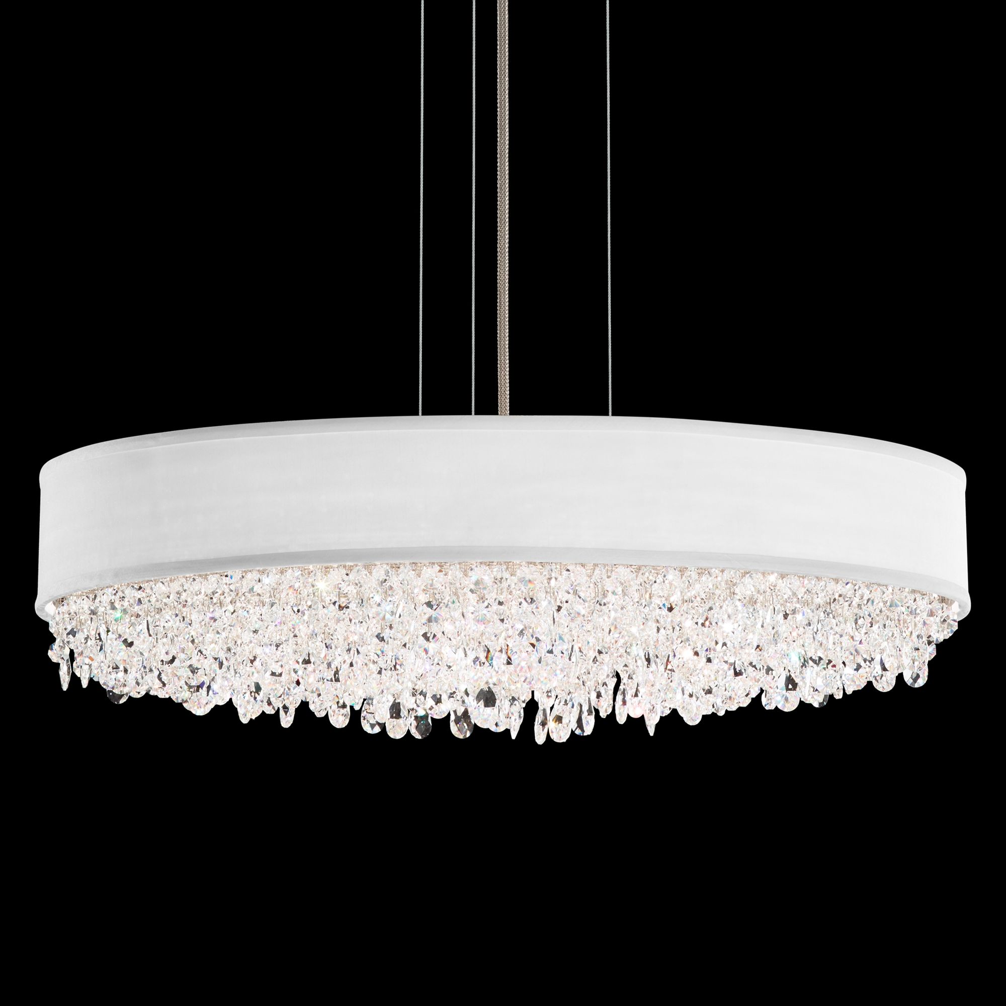 Eclyptix 24" Wide Oval Crystal Pendant Chandelier