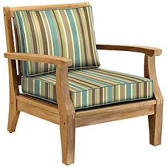 Woodbury Sea Glass Spa Teak Wood Outdoor Club Chair