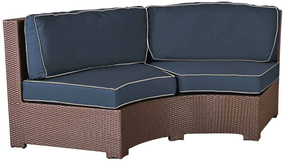 Elements Weave Spectrum Indigo Curved Outdoor Sofa