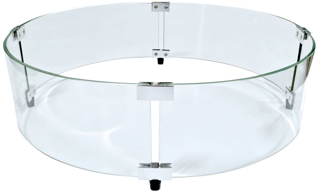Elements Round Fire Table Glass Wind Screen 1F680 Lamps Plus