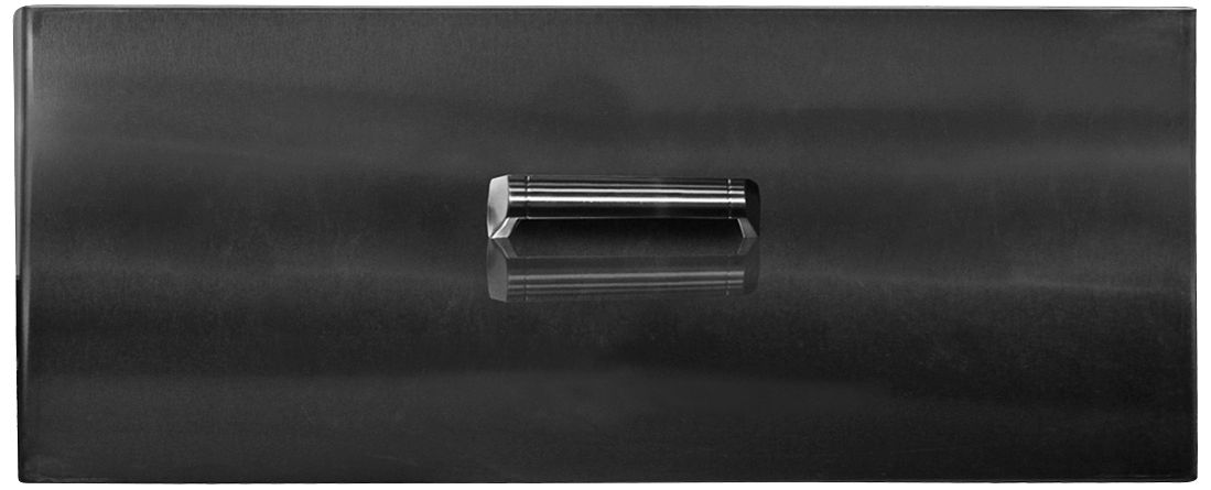Elements Black Steel Rectangle Fire Table Lid with Handle